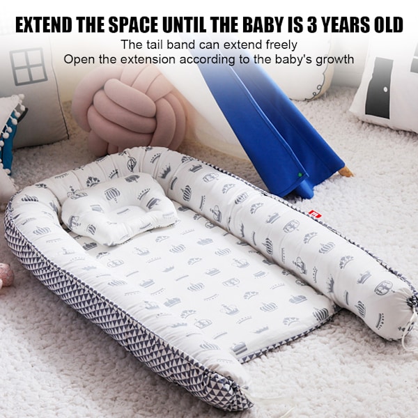 Baby Nest Seng, Spedbar Seng, Bærbar Lounger Seng, Bassinet, Krybbe for Nyfødt