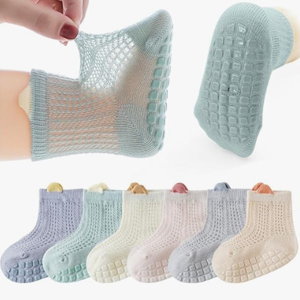 6 Par Sommar Mesh Strumpor för Babypojkar, Småbarnsflickor Strumpor för Spädbarn, Nyfödda Strumpor Flicka