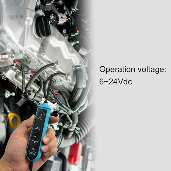 EM285 Bil Elektrisk Krets Testare 6‑24V DC Överbelastningsskydd med Avtagbar Krets Sond