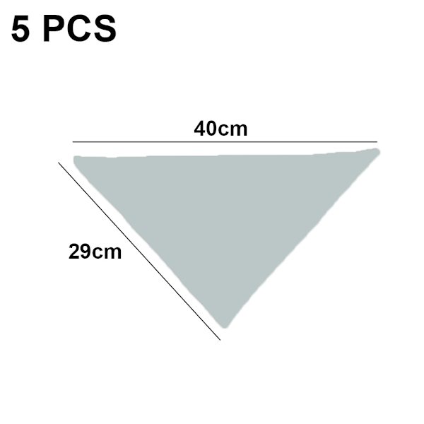 Organisk Bomulls Pastell 5-pakke Baby-Smekke Bandana Ensfargede Farger for Gutter og Jenter