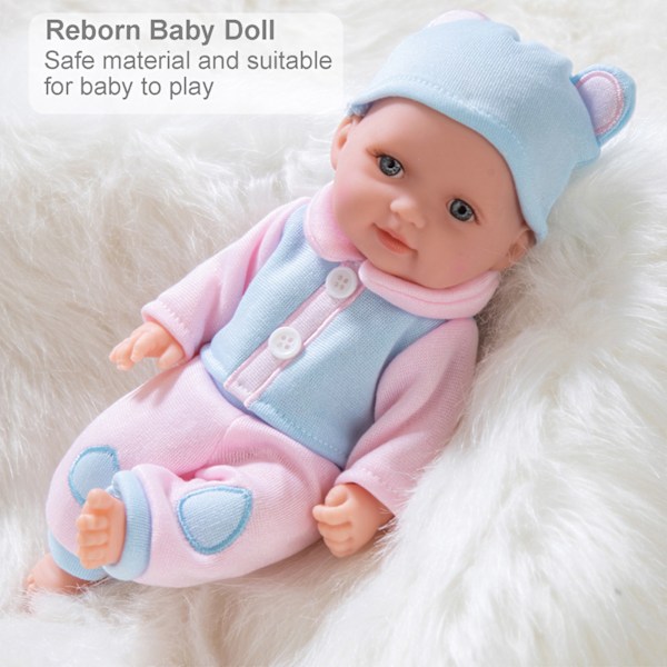 11 tum Babydocka Leksaker Mjuk Bedårande Rörliga Leder Återfödd Babydockor med Kläder #2
