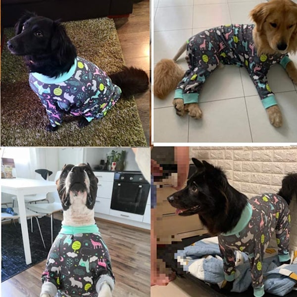 Hundepyjamas Jumpsuit, Letvægts Hundepyjamas Tøj Onesies, Skjorte til Store Hunde Efter Operation