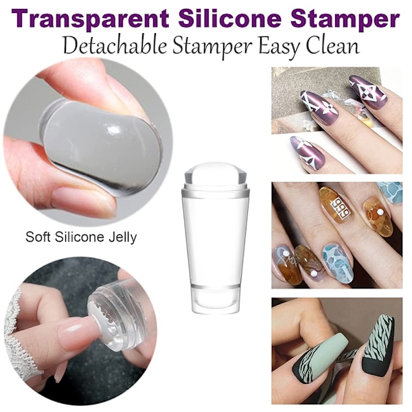 Franska Stil Spetsnagelverktyg, Silikon Nagelfärg DIY Nagelkonstverktyg