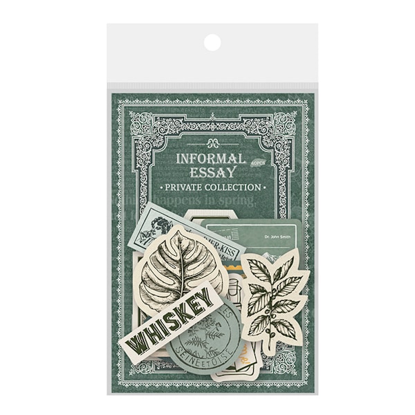 1 set retro mönster collage etiketter Flerfunktions klistermärken Het guld serie klistermärken kan användas för vattenkopp, dagbok, anteckningsblock