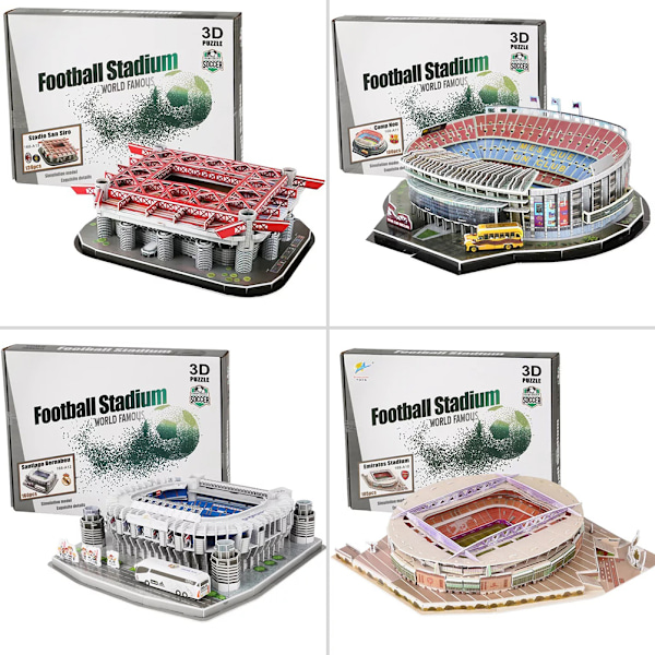 Puslespil 3D Fodboldbane Model til Voksne og Børn DIY 3D Byggemodel Soveværelse Kontor Dekoration 105 Stk Emirates Stadium