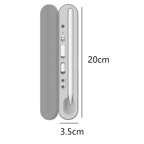 Kompakt magnetisk etuiholder Hard oppbevaringsboks kompatibel for Apple Pencil 2. generasjon/1. generasjon