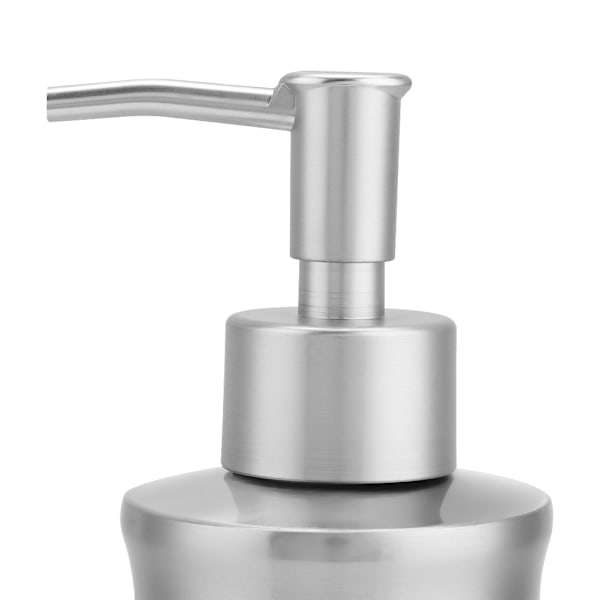Multifunktionel Badeværelses Manuel Tryk-Type Rustfrit Stål Emulsionsflaske Sæbe Dispenser 400ml