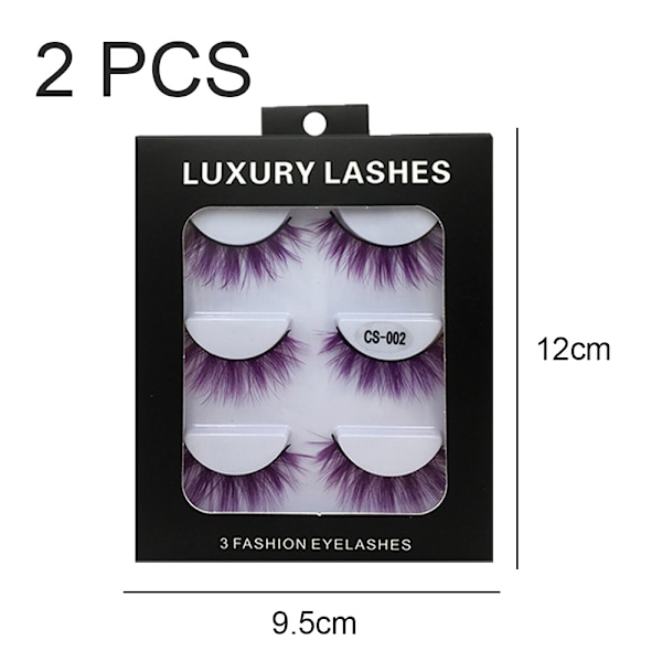 6 Par Fluffiga Fransar 3D Mink Fransar Långa Tjocka Falska Fransar Fransar Makeup Mink Fransar