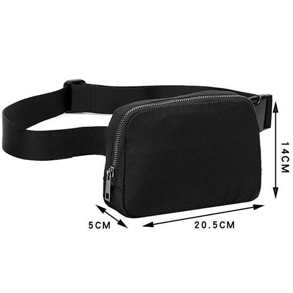 Bältesväska för Kvinnor Män, Trendig Crossbody Fanny Packs Vattentät Mini Midjeväska Bum Bag med Justerbar Rem för Löpning, Vandring, Promenader och Resor