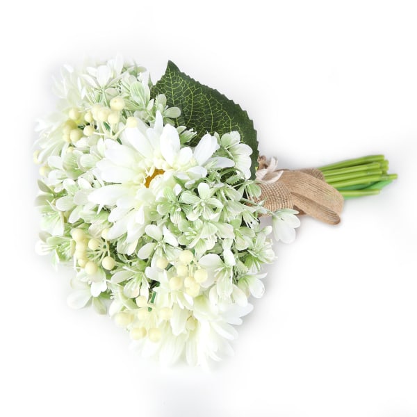 Konstgjord brudbukett Bröllopsbrud som håller blomma