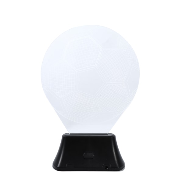 3D Fotboll Illusion Nyhet Mood LED Natt 7 Färgbyte Touch Switch Bordsbordslampa Lampa