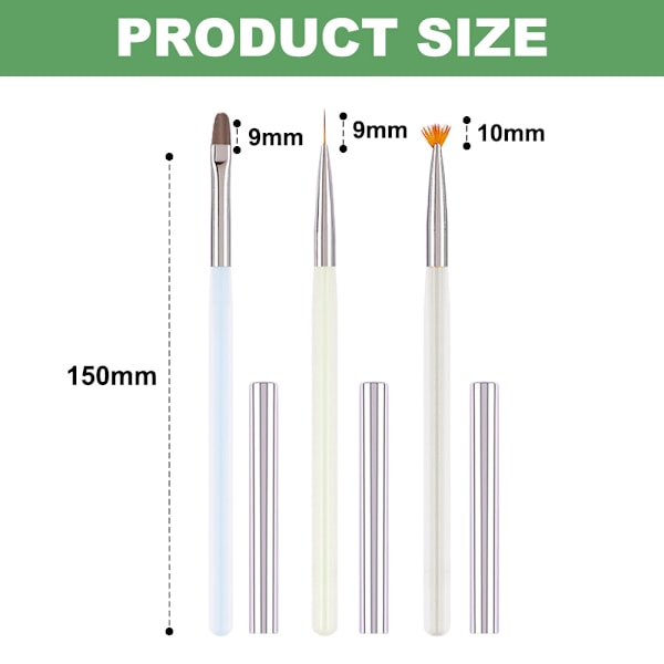 Fototerapi pen, farvetegning gradient neglebørste, negletip kunst design værktøj