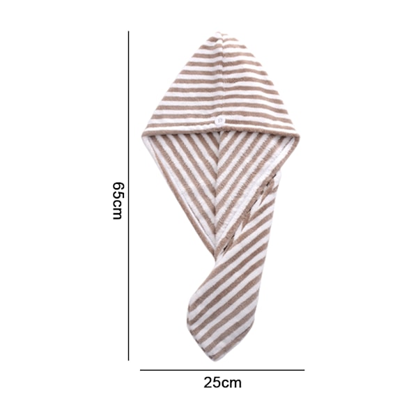 3-pack Mikrofiber Hårhandduk Wrap för Kvinnor, Absorberande Hårhandduk Wrap med Knappar för Torkning av Hår