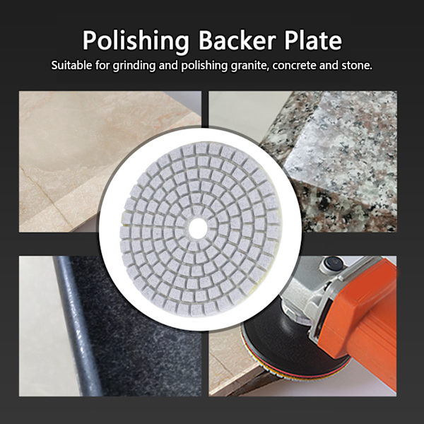 10 stk. 3 tommer slibeskiver puder polering diamant marmor beton sten 100 mesh