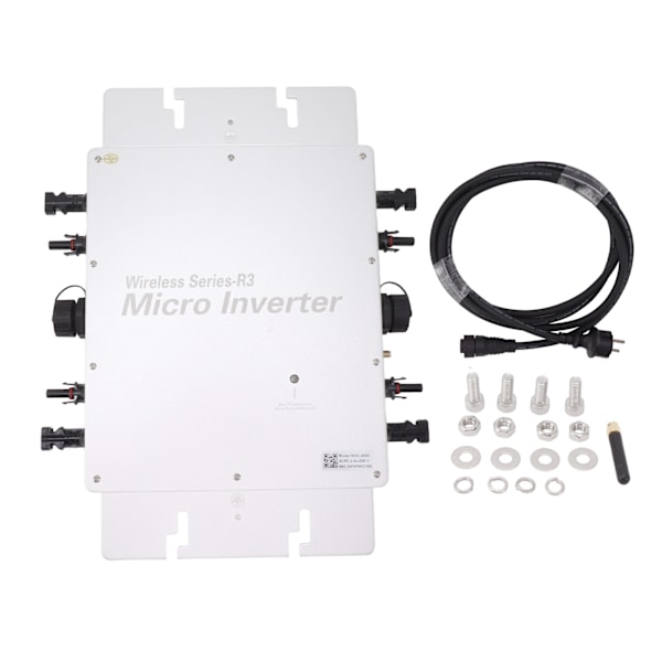 WVC 2000W Mikroinverter Solnätansluten Mikroinverter Solenergi Hushållsströmförsörjningssystem EU 100V‑240V