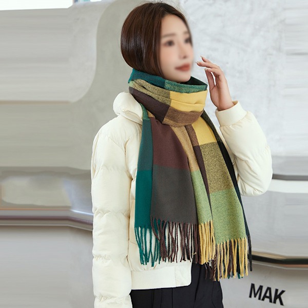 Mjuk vinterscarf, damhalsdukar dam mjuk modehalsduk, present till kvinnor
