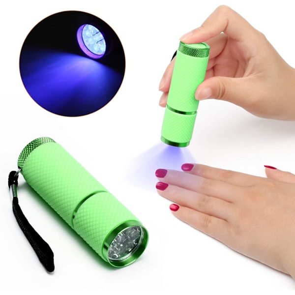 LED-ficklampa, små glödlampor med 9 LED-lampor, bärbar ljusnagel torkare för nagelgel