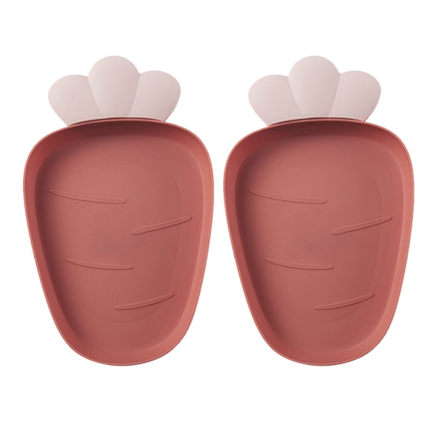 Jordgubbar Plastbrickor Snacktallrikar Köksskålar,2 Pack Plasttallrikar Serveringsfat Matbricka Dekorativa serveringsbrickor för