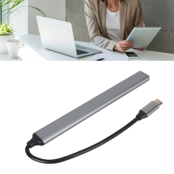 7-i-1 USB-C Hub 1 USB3.0 6 USB2.0 Port 5Gbps Plug and Play USB-C Dockningsstation för Möss Tangentbord Bärbar dator
