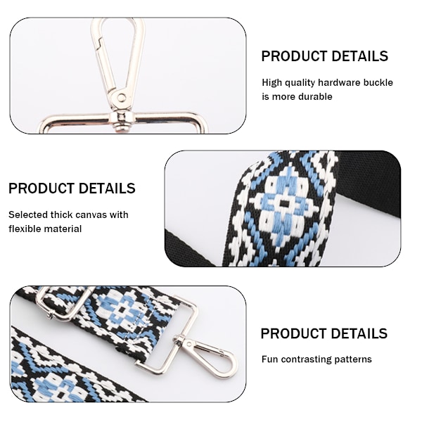Axelremsväska ersättning crossbody bred axelrem justerbar canvas remmar handväska rem ersättning bälten