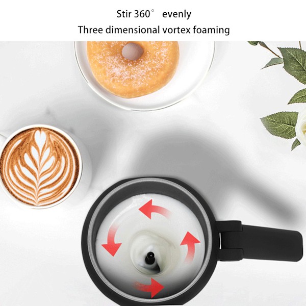 Elektrisk melkeskummer Automatisk varm og kald skummaker og melkevarmer for Latte Cappuccino Macchiato EU-plugg 220V