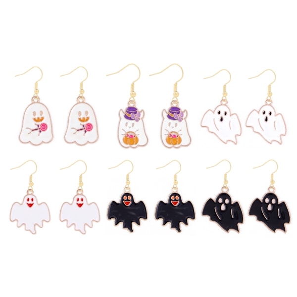 Halloween Hook Örhängen set Pumpa Fladdermus örhängen för flickor semestergåvor