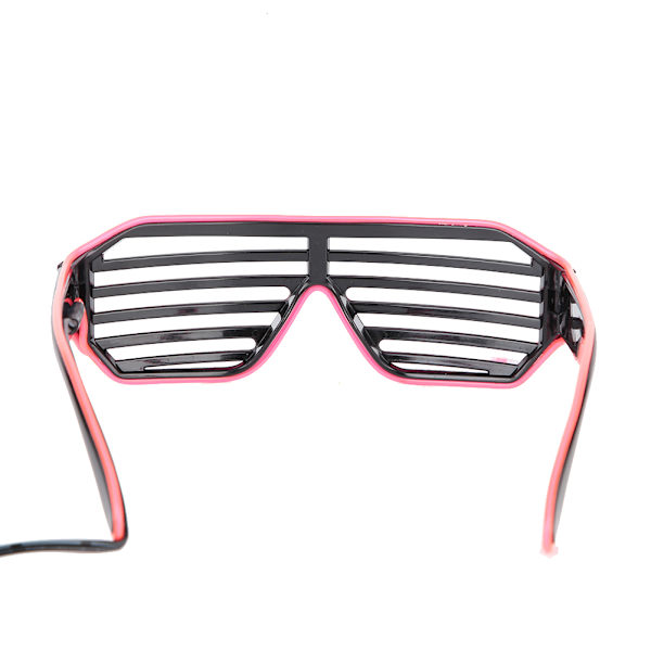 EL Wire Flash Glass LED Lysende Briller Fluorescerende Dansefest Rekvisitt (Rosa)