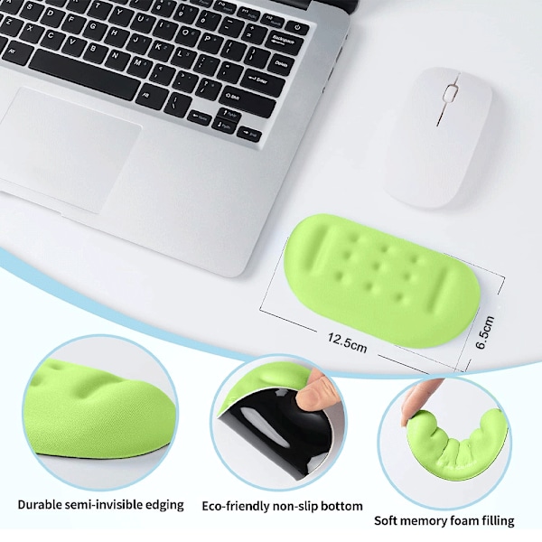 Håndledsstøtte i memory foam Blød gel ergonomisk musepude håndledsstøtte egnet til mus, spil, computer, bærbar, kontor