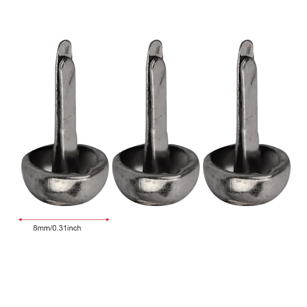 100 st Zinklegering 8MM Svampformade DIY Dekoration Nitar för Väska Skor Hatt Kläder Tillbehör Pistolfärg