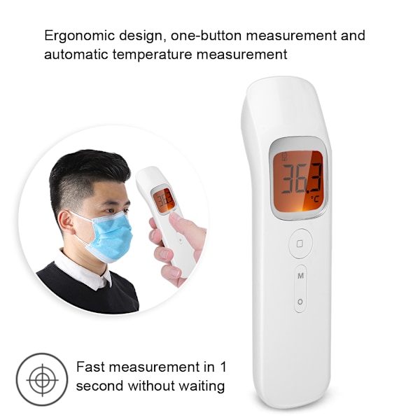 Digital Infraröd Termometer Kontaktlös Noggrann LCD-Display Temperaturmätare