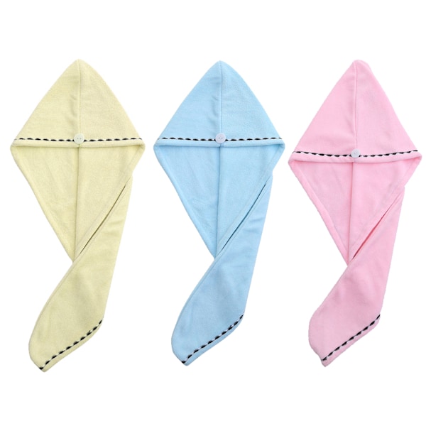 Hårhanddukar för kvinnor, 3-pack Supermjuka Absorberande Mikrofiber Turban Twist Hår Wrap
