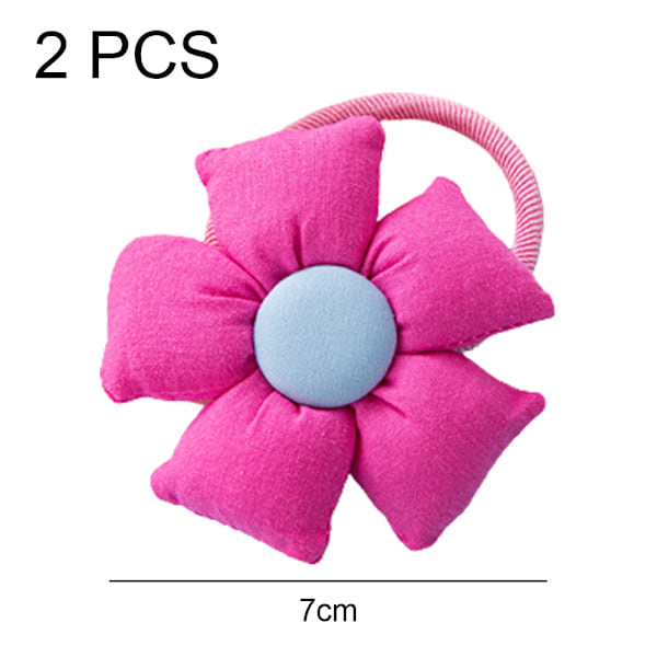 Bomullselastiska slipsar Blomsterhästsvanshållare Pigtail slipsar
