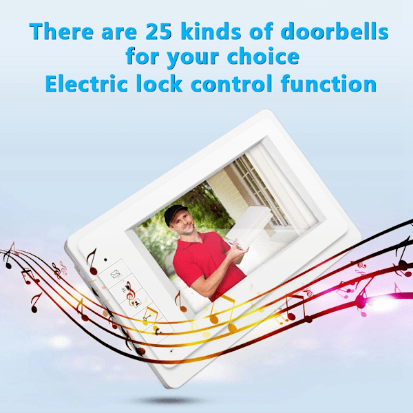 7 Tums Hem Säkerhet Video Intercom Dörrklocka Visuell Dörrklocka Interfon System 100-240V US