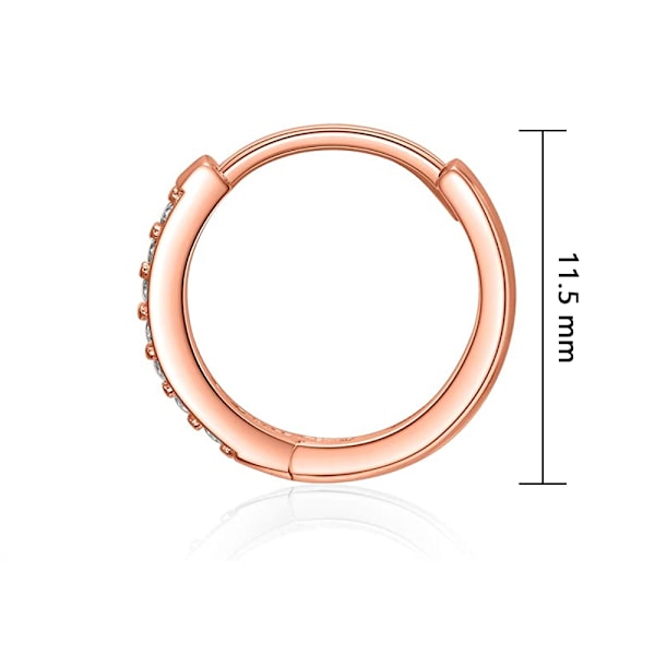 Hoop-korvakorut S925 Sterling Silver Kuutio Zirkonia Rannekorvakorut Hieno Koru Lahja Naisille