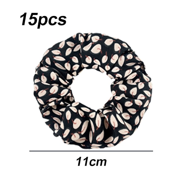 Hår Scrunchies Elastikker til Hår, 15 stk Hestehale Hår Scrunchy i Tie-Dye, til Kvinder og Piger