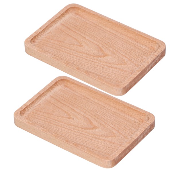 2 st Träserveringsbrickor Rektangulära Frukt Dessertfat Partytallrikar för Grill Köket