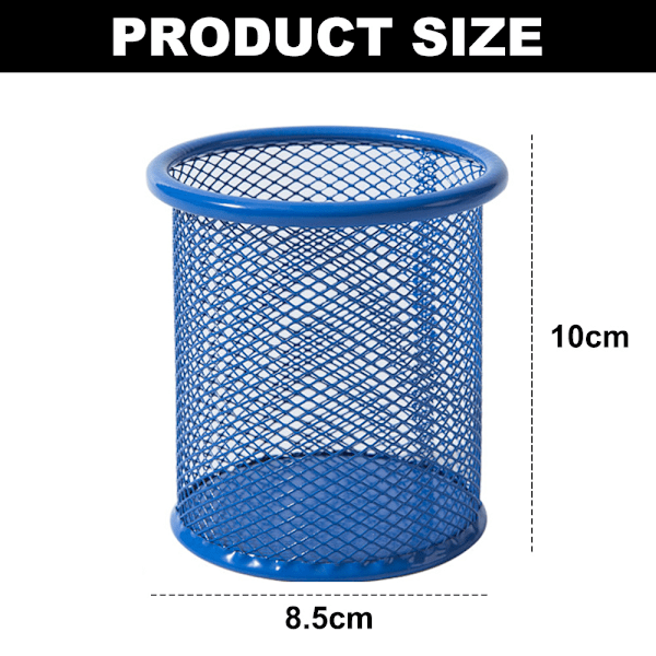 Kynä- ja lyijykynäpidike pöydälle, meikkisiveltimen pidike, langallinen verkko-kynäpidike pöydälle toimistokynäjärjestäjälle, 10*8,5cm, 2 kpl