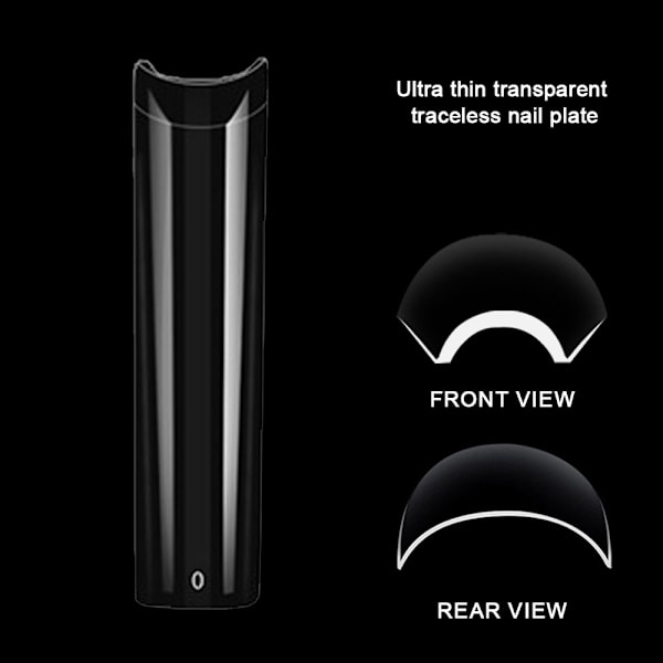 Ultralange negleplaster falske negleplaster 240 stk. i æske gennemsigtig