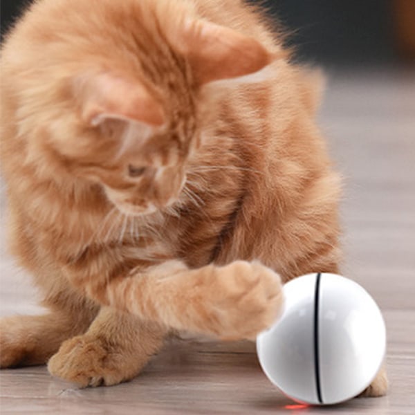Katt leksak boll smart interaktiv katt boll leksak, 360 graders snurrande boll