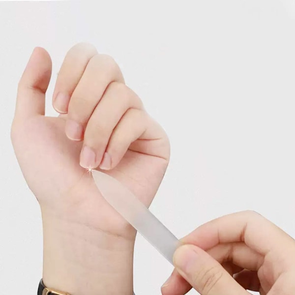 Kristallglasnagelfiler Set, 3 st. Nagelfilar för Manikyr, tånagelfil, för Naturliga Naglar