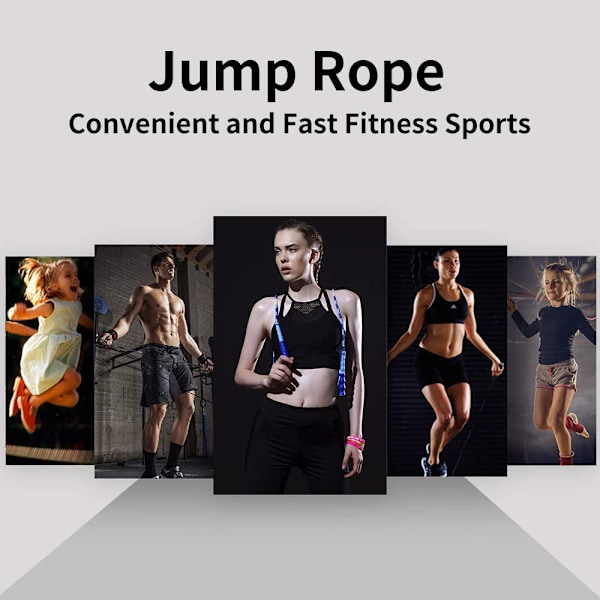Hoppreppa med Pärlor, Justerbar Hoppreppa för Vuxna och Barn, Trasselfri Snabbreppa för Dubbel Holländsk Boxningsträning, Fitness, Vikt