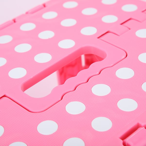 Dot Vikbar Plastpall Småstol Avancerad Bärbar Massagepall 29*22*39cm (Rosa)