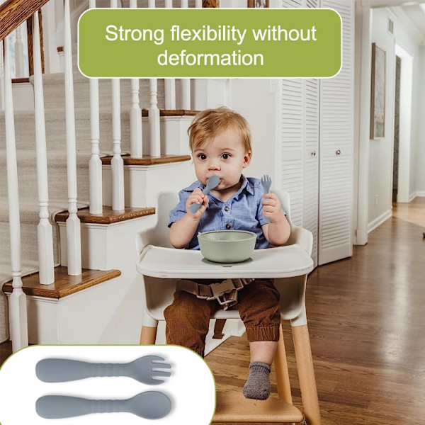 Bebismat - flexibelt design uppmuntrar till självmatning - Silikonbabysked