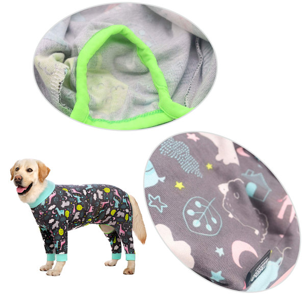 Hundpyjamas Jumpsuit, Lätt Hund Pjs Kläder Kläder Onesies, Skjorta för Stora Hundar Efter Operation