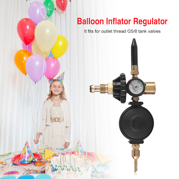 Ballonopblæsningsregulator med trykregulering og luftstrømsmålerventil