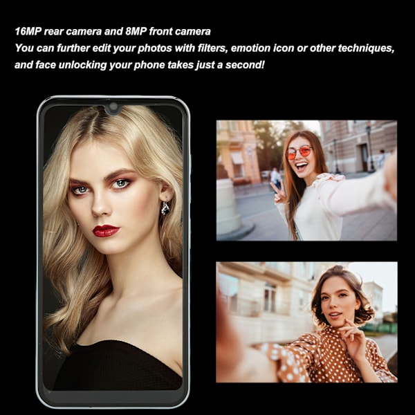 I13pro Max Smartphone för Android 11 6.1 tum 4 GB RAM 128 GB ROM Mobiltelefon 4G Nätverk Typ C Laddning 100‑240V Grön EU-kontakt