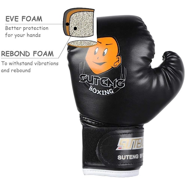 Børneboksning Handsker PU Læder Træningshandsker Børn Tegneserie Sparring Muay Thai Handske
