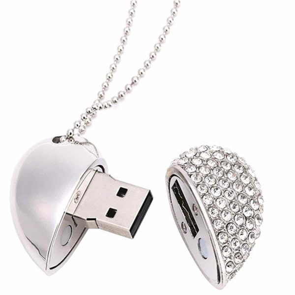 Kreativ Hjerteformet USB Flash Drive 128 GB