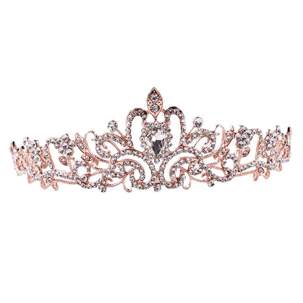Bröllopskrona Rhinestone Hårband Flickor Prinsessa Födelsedagsfest Bröllop Brudtillbehör, Julhelgsgåva för kvinnor