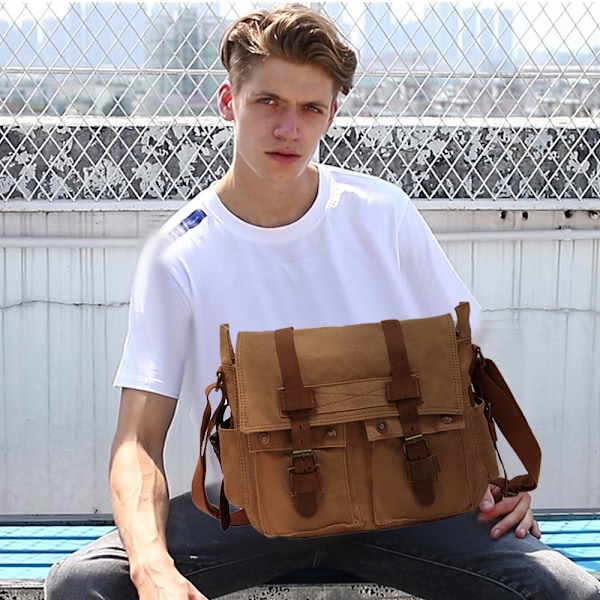 Herrar Canvas En axel väska Crossbody väska herr casual väska Herrväska